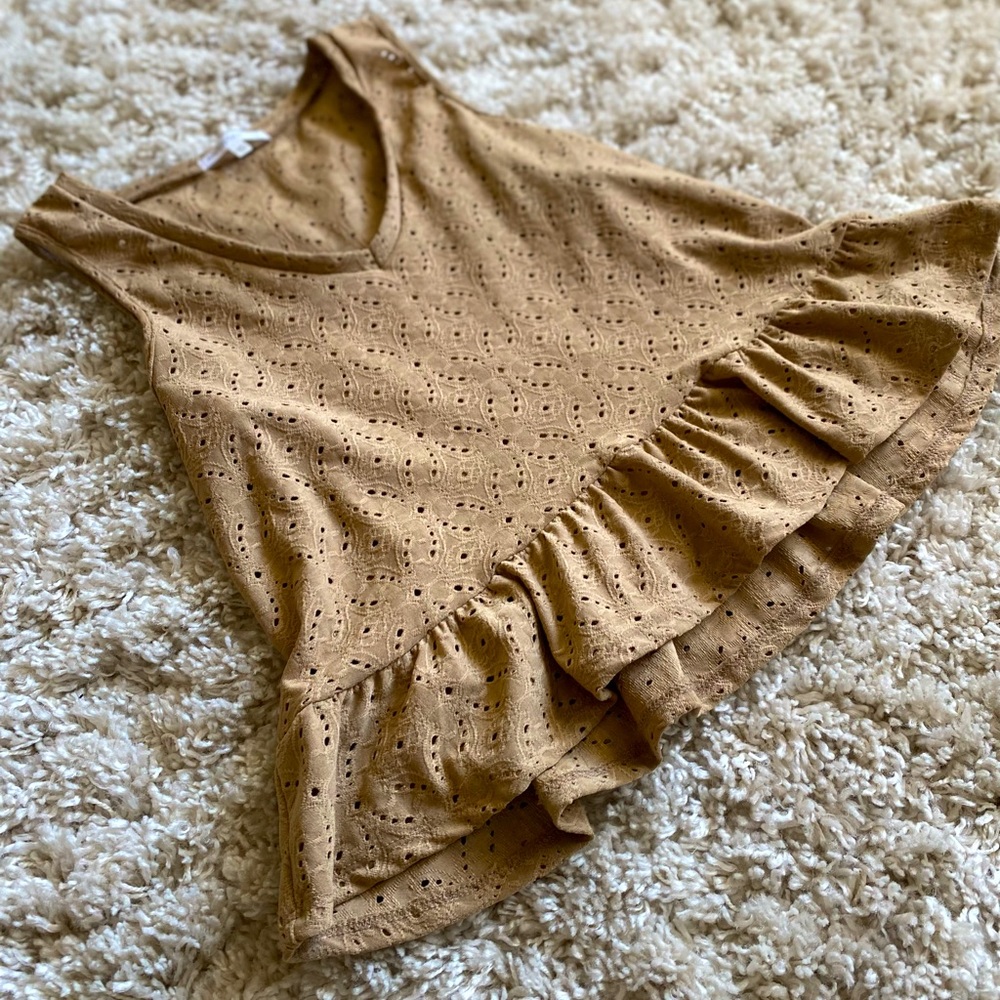Brown Crop Tank Top